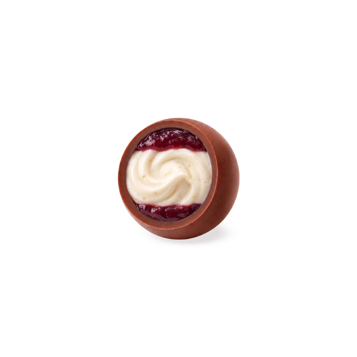 Pflaume Pralinenkugel offen