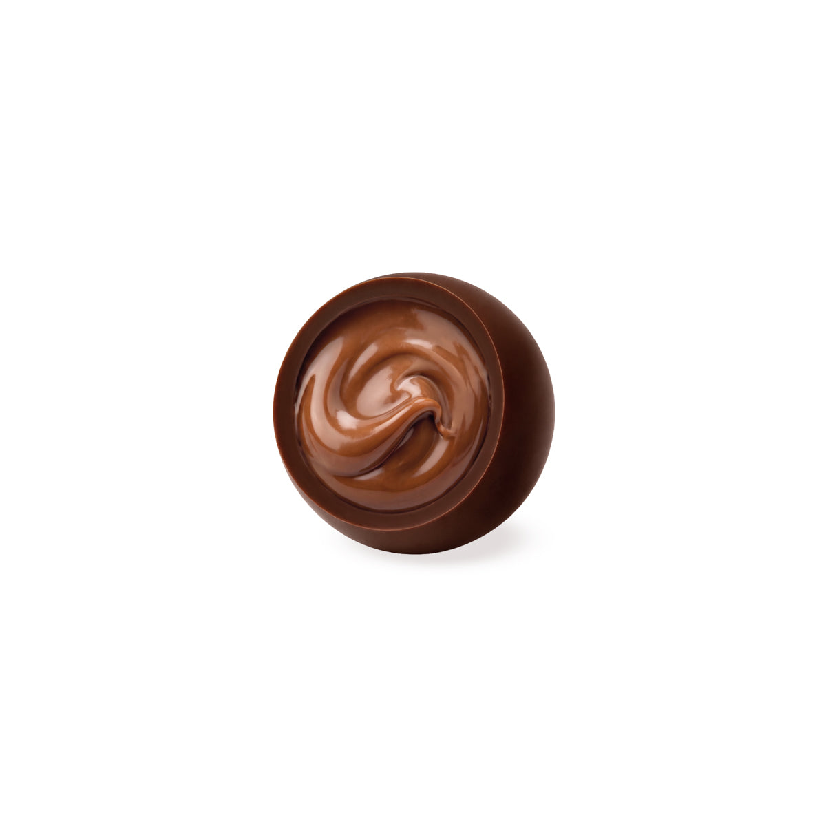 Pralinenkugel gefüllt mit Nougat