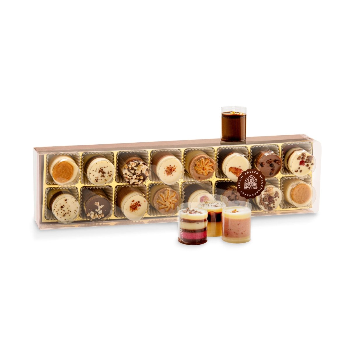 Elegante Schachtel mit 16 Petit Fours von Rausch