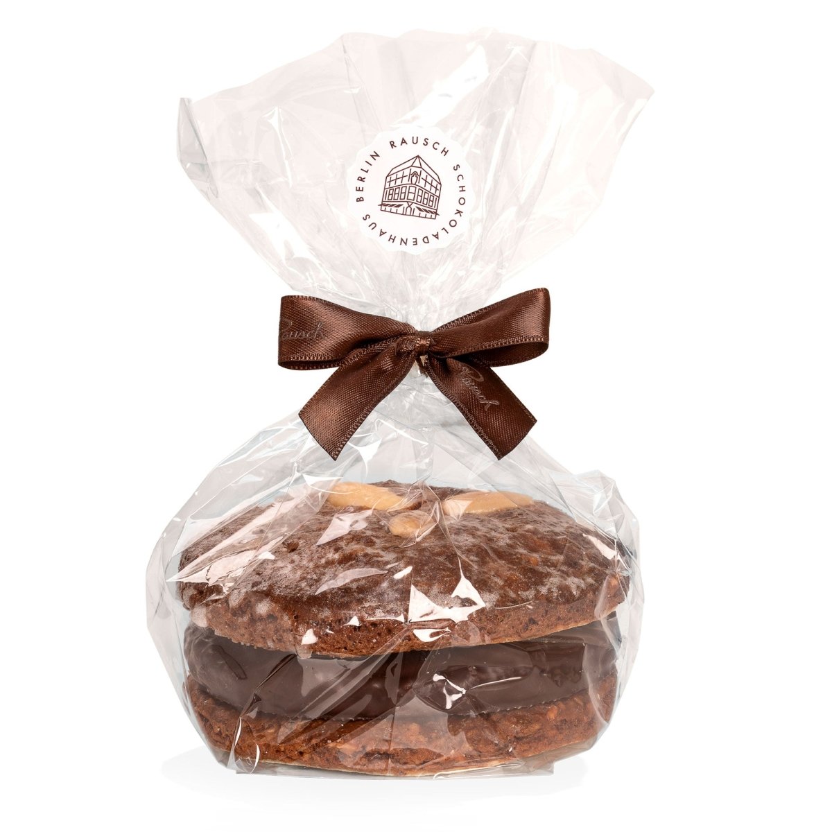 Verpackte Lebkuchenmischung mit Schleife und Rausch-Logo.