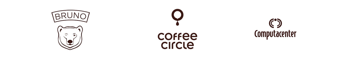 Logos von Bruno, Coffee Circle und Computacenter vor weißem Hintergrund.