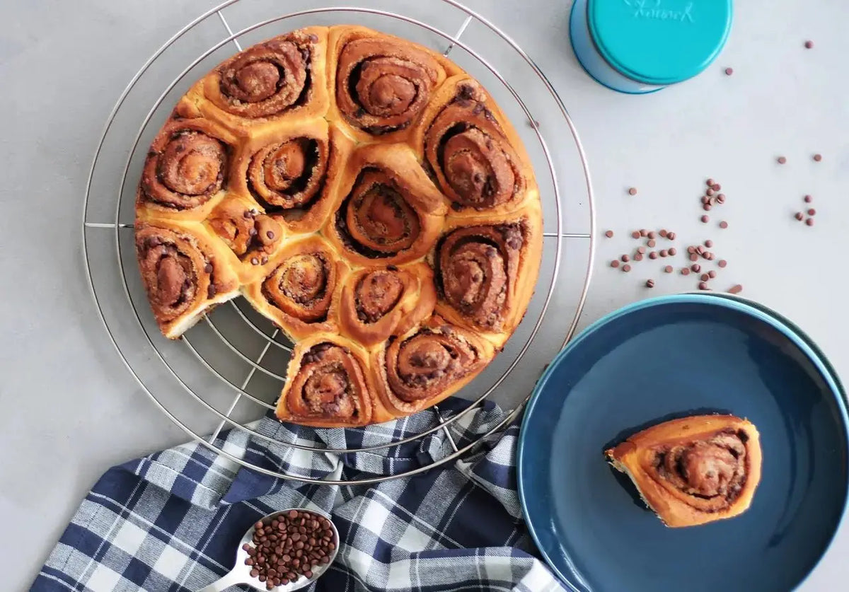 Zimtschnecken-mit-dunkler-Edelkakao-Schokolade Rausch