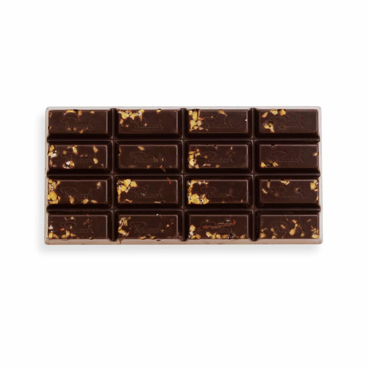 Schokoladentafel mit Karamell und Meersalz-Stückchen.
